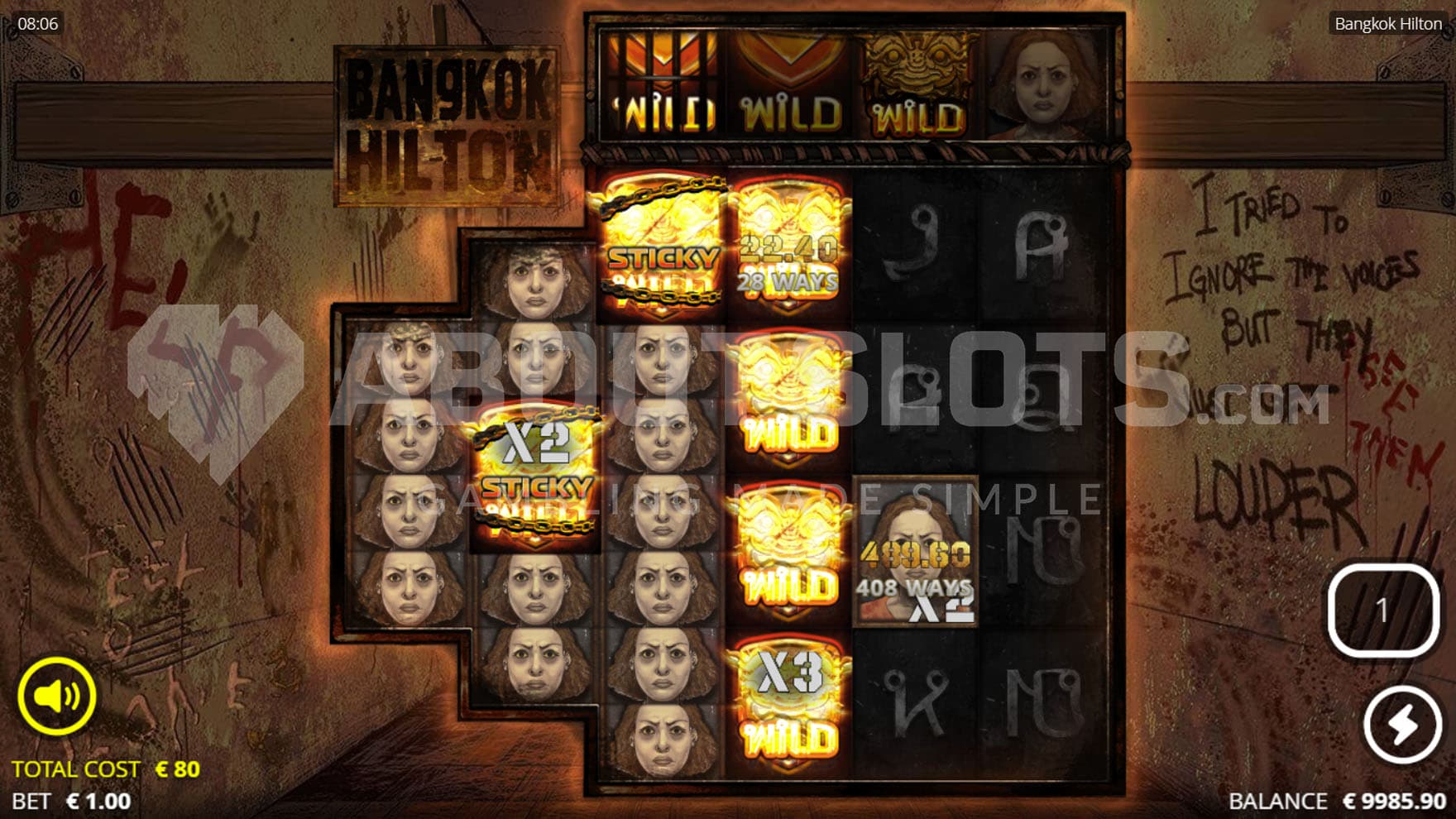 Isolation Spins bonus in progress, showing a high win created on a high-paying symbol with splits and Wilds.