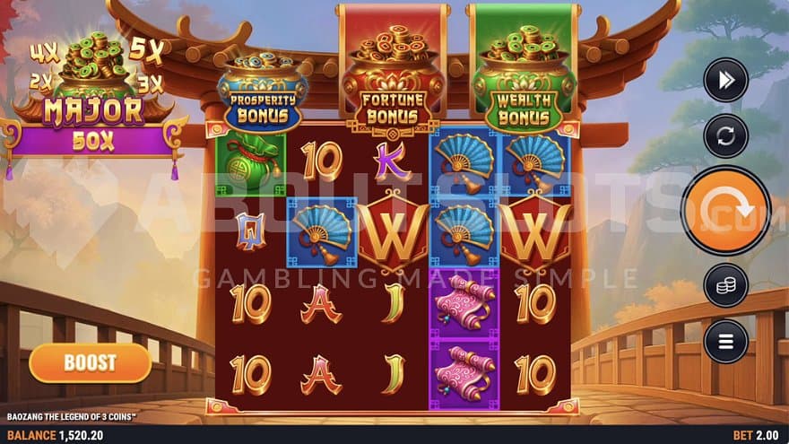 A casino slot with an Asian theme.