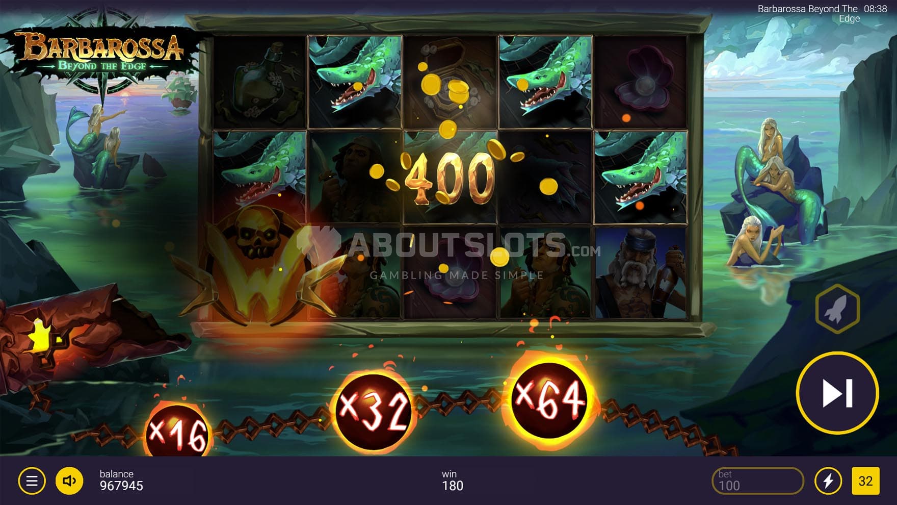 Screenshot of the Multiplier Balls feature triggered in the base game.
