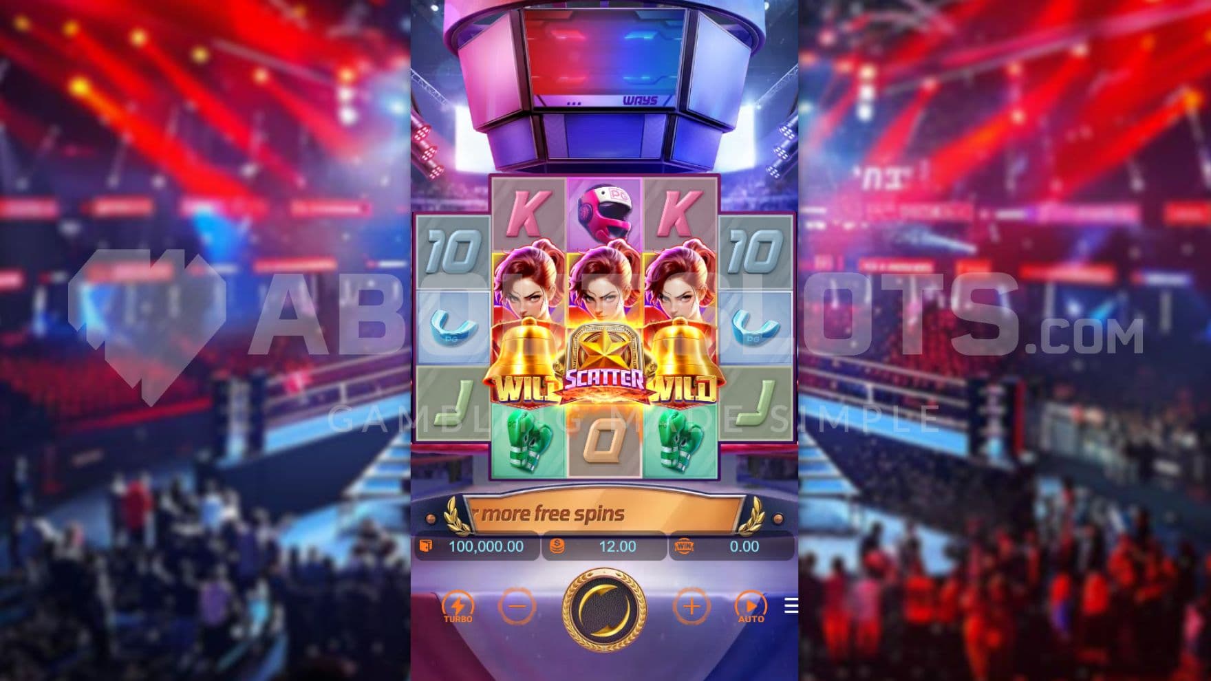 boxing arena in backdrop