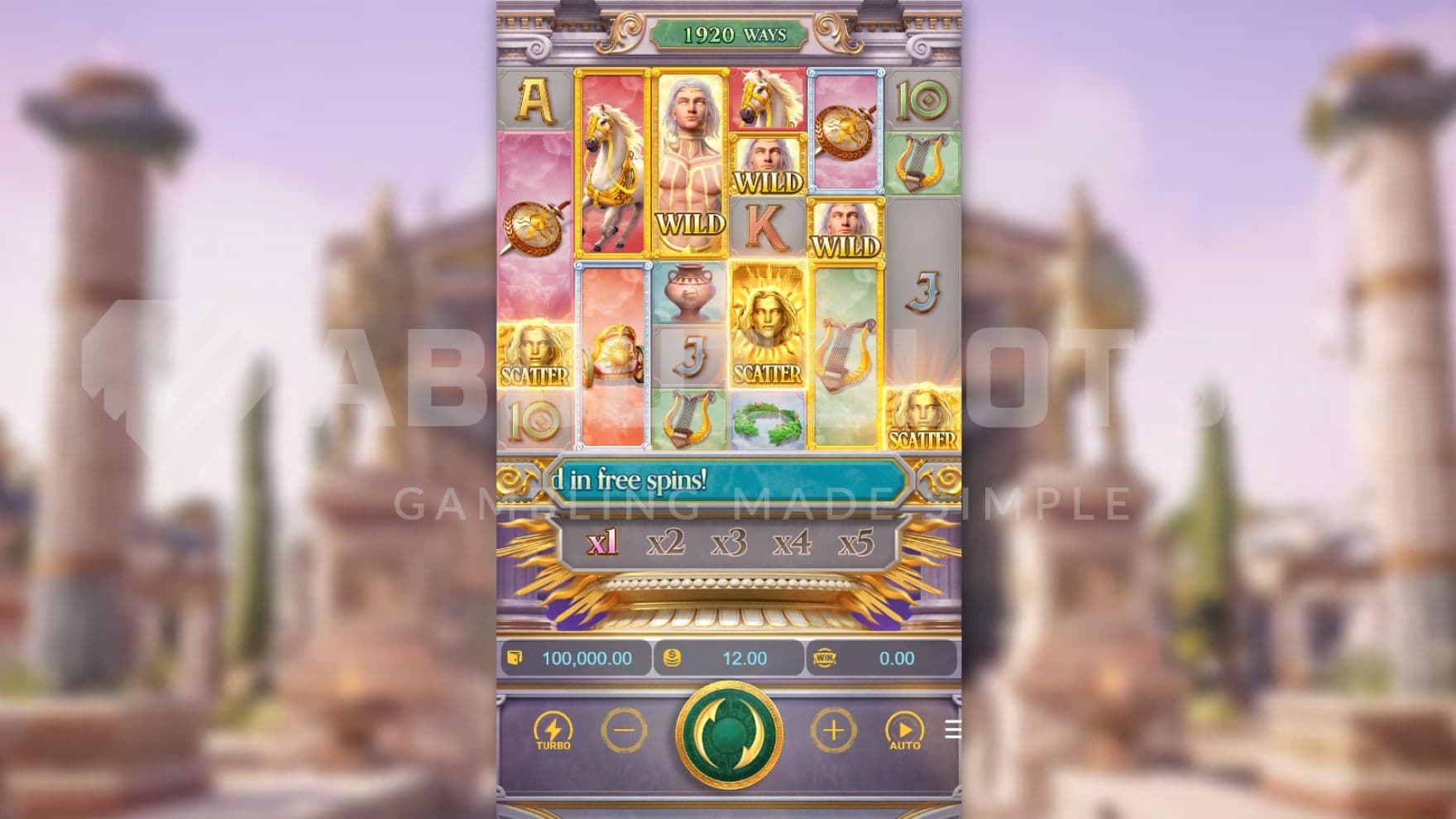 Temple in background