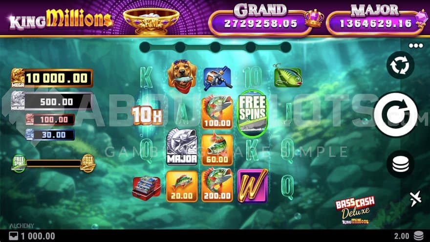 A casino slot with a fishing theme.