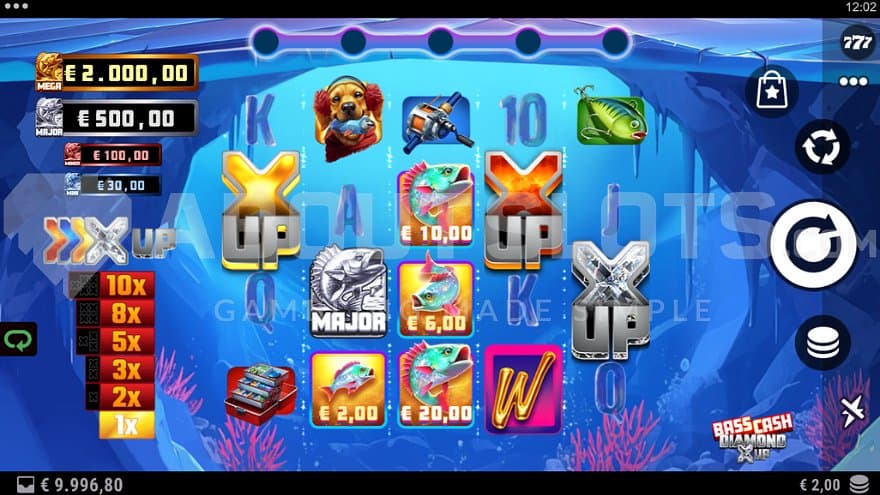 A casino slot under water.
