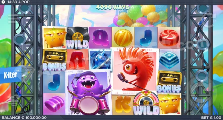 An image of the base game view in J-POP