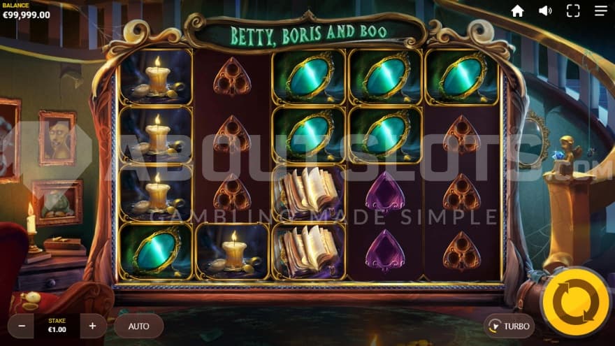 A casino slot with a spooky theme.