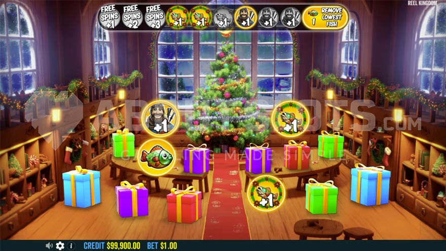 Modifier picks before the free spins feature start.