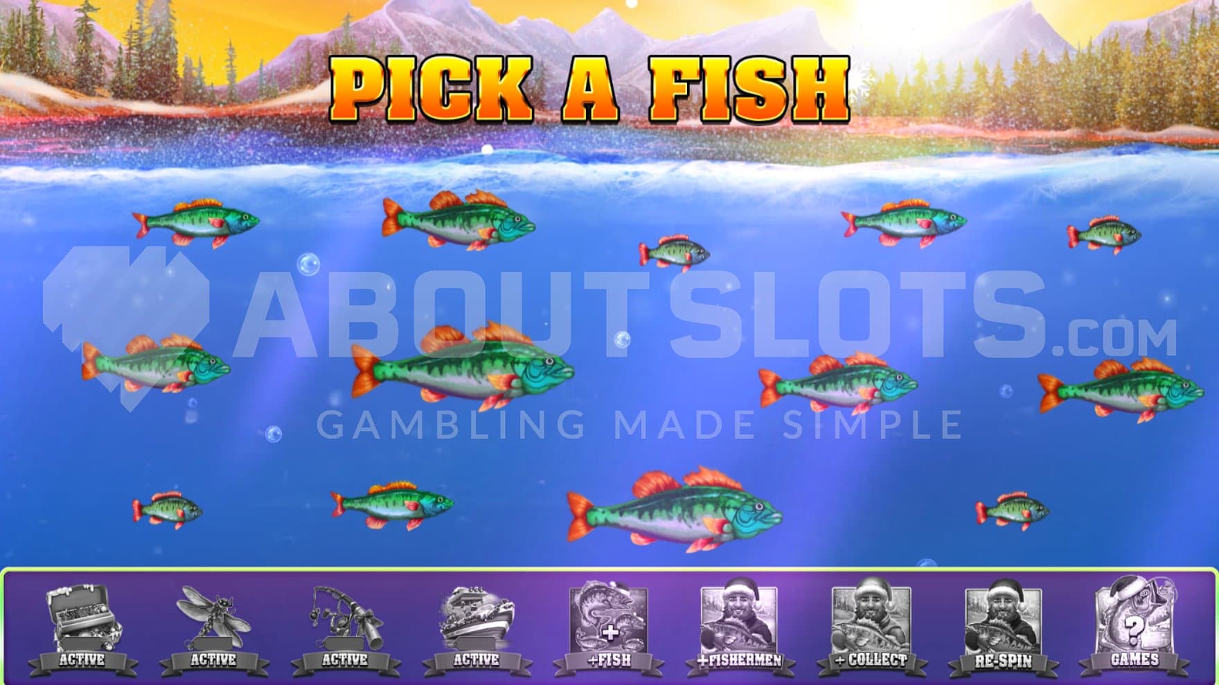 Thirteen fish to choose from.