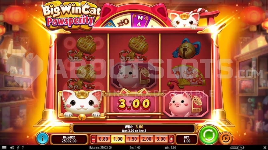 A win of 3x the bet.