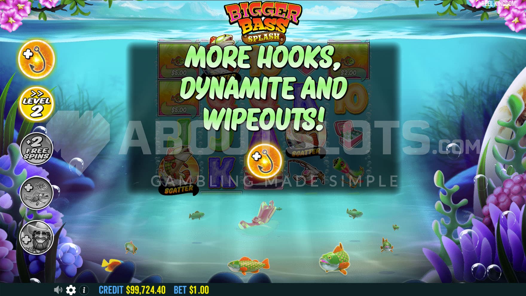 A pre-bonus mini-game where multiple modifiers can be won to boost the free spins round.