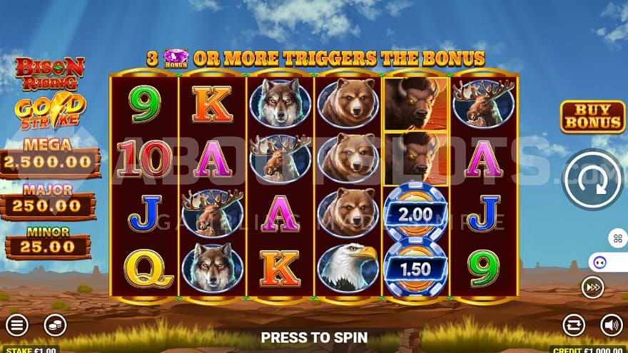 A casino slot with 6 reels.