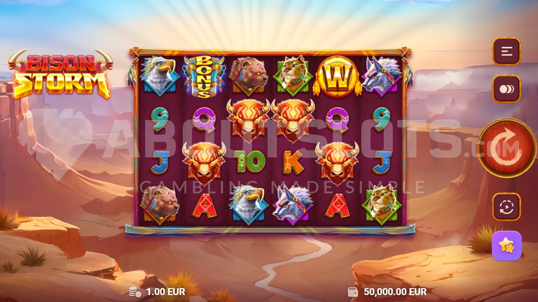 A casino slot with 6 reels and 4 rows.