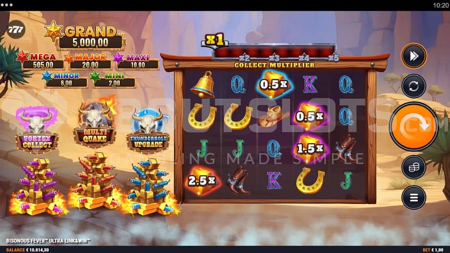 A casino slot with 5 reels and 4 rows.