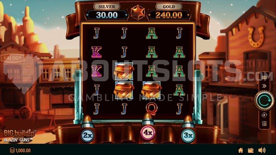 A casino slot with a Western theme.