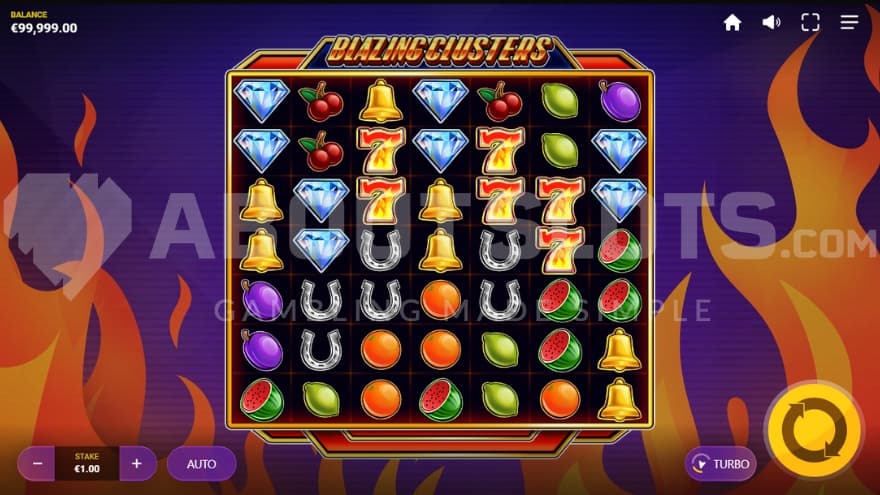 A casino slot with seven reels and seven rows.