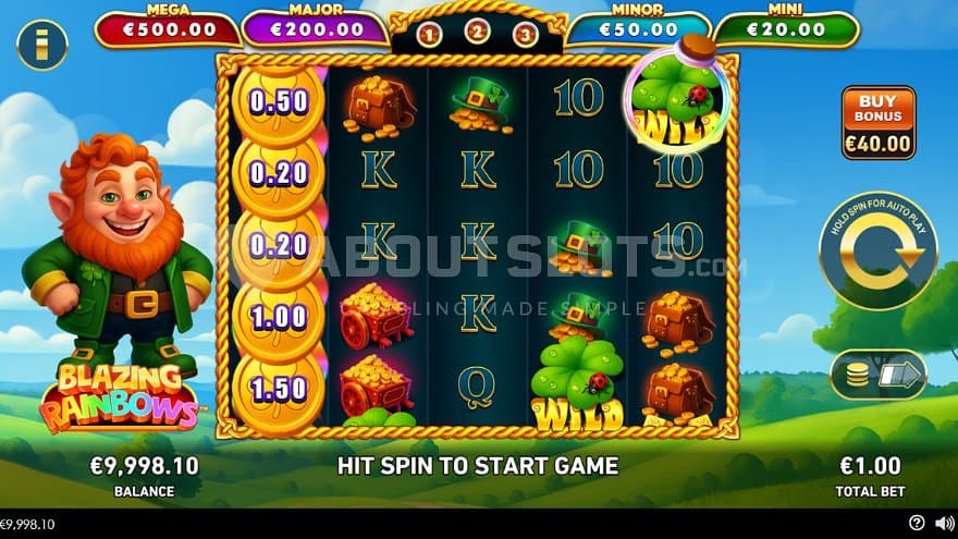A casino slot with a leprechaun.