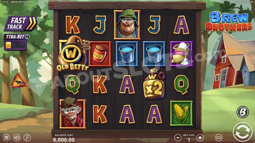 Base game where you can see a red-painted house.