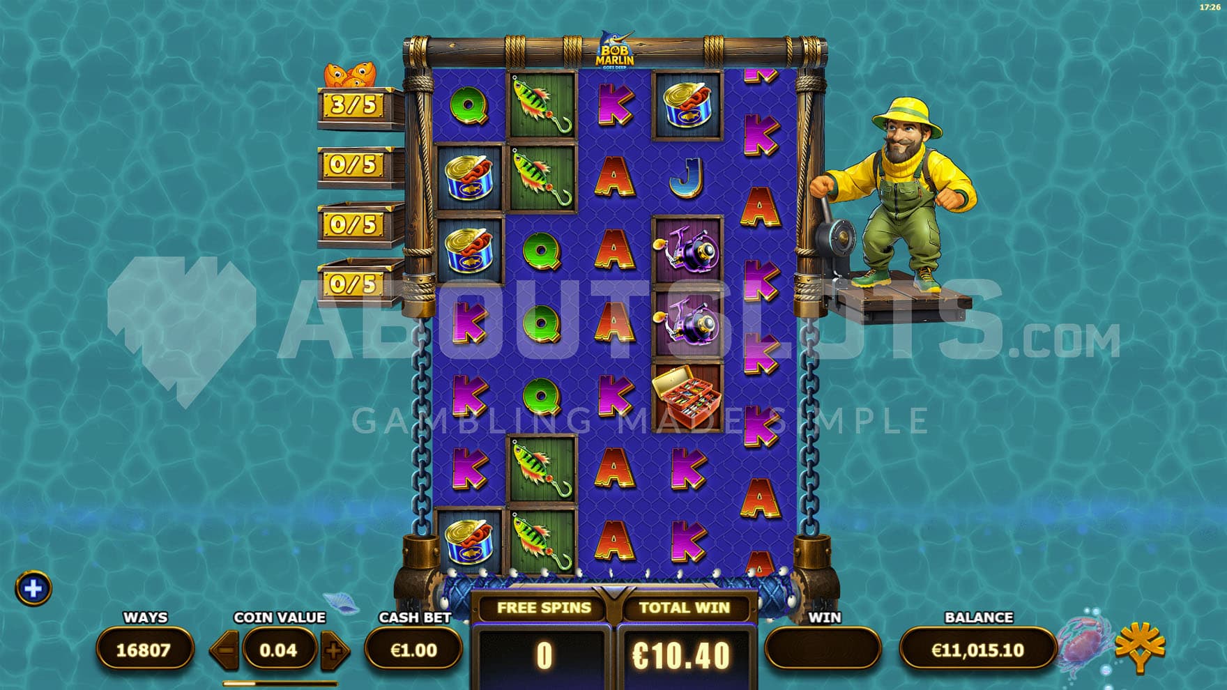 Free Spins bonus in progress, played on a fully expanded 5x7 grid.