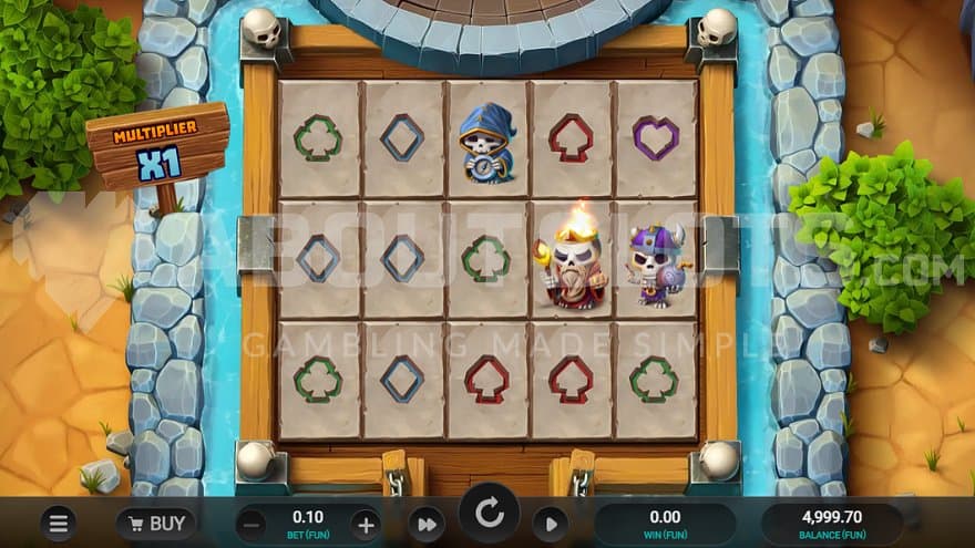 A casino slot on a courtyard.