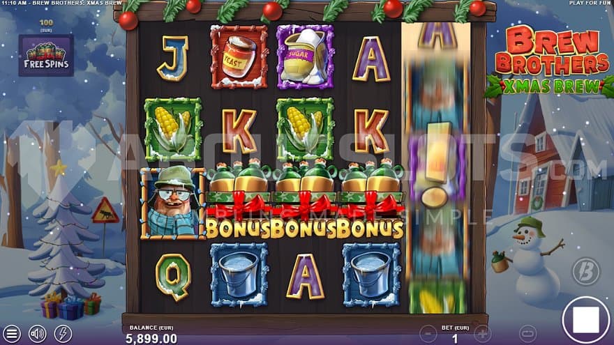 Bonus Symbols on reels 2, 3, and 4 trigger the Free Spins.