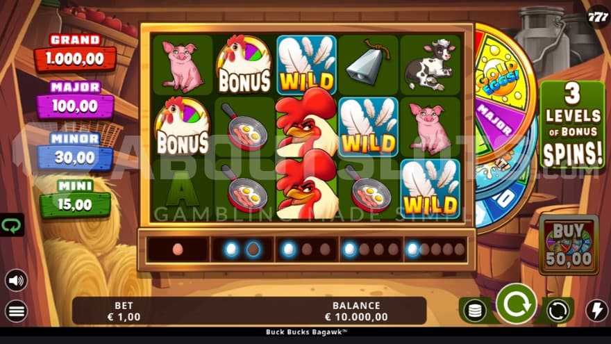 A casino slot on a farm.