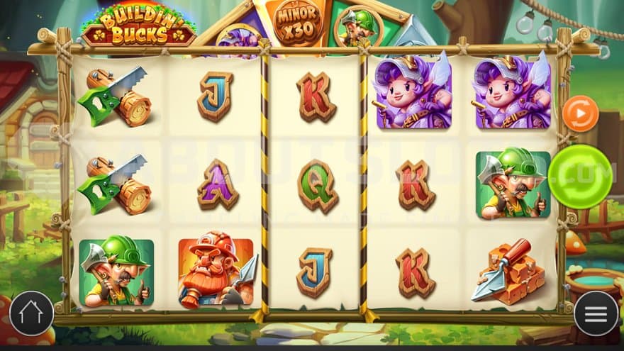 A casino slot in an enchanted forest.