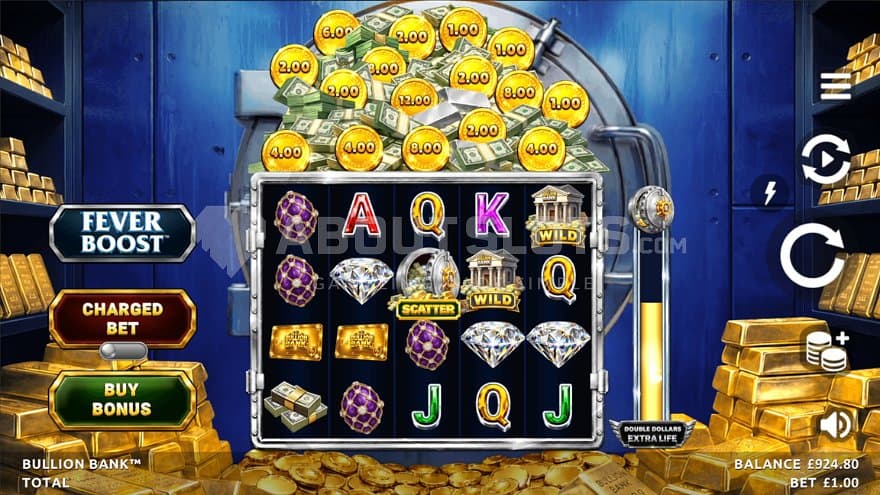 A casino slot in a vault.