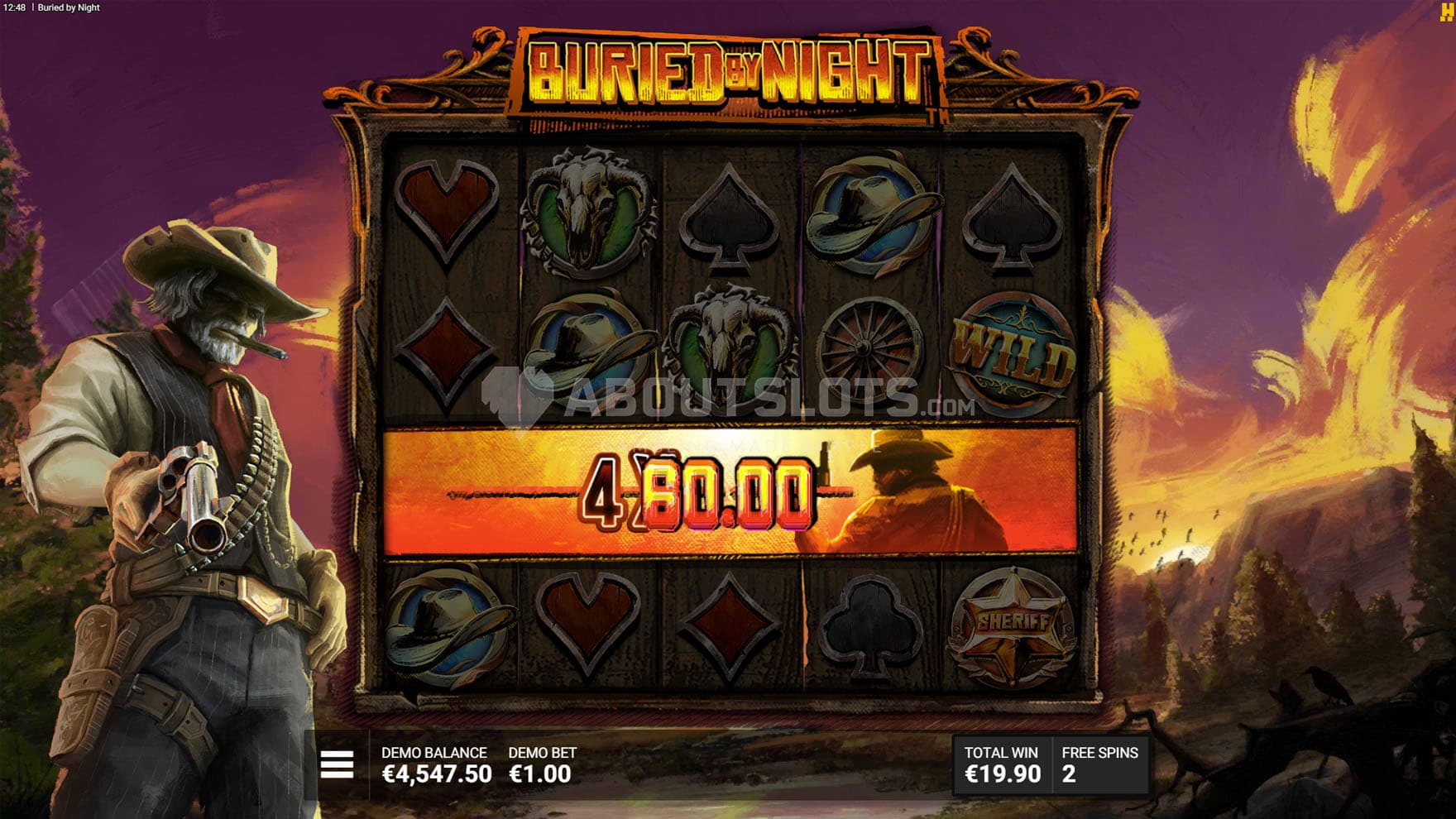Screenshot of the Trigger Warning Bonus in progress, showing a fully expanded VS symbol.