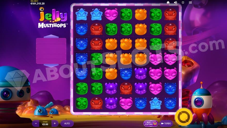 A 7x7 grid with sleepy jelly faces.