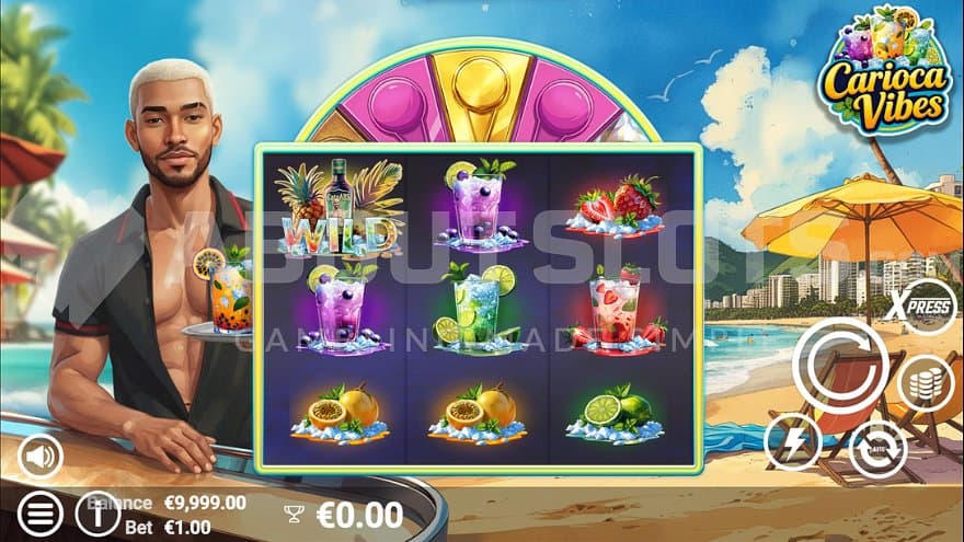 A casino slot on a Brazilian beach.