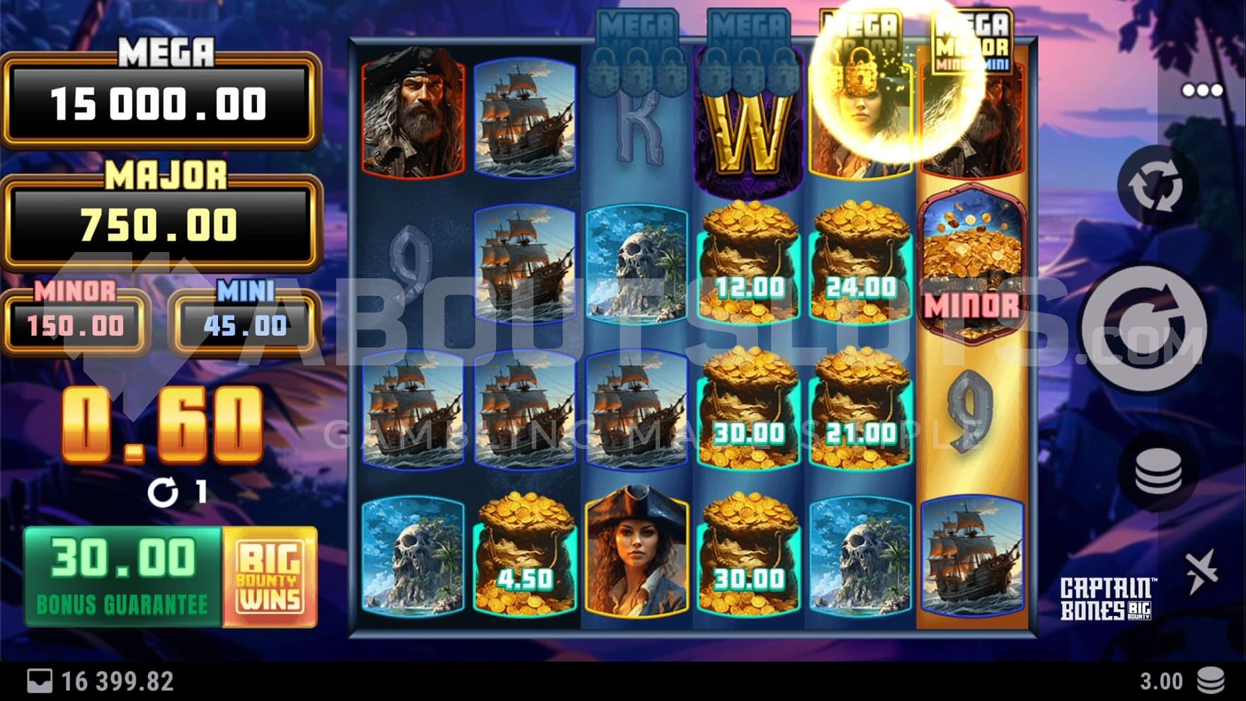 A small win in the Free Spins.