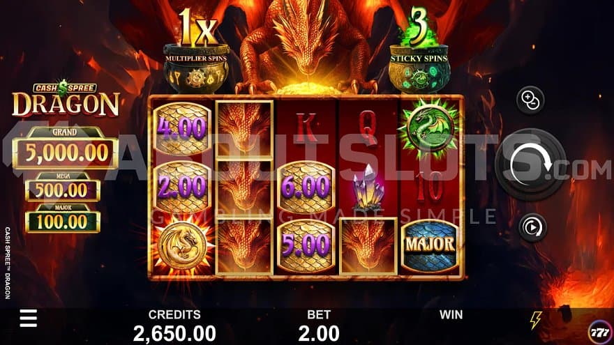 A casino slot among dragons.