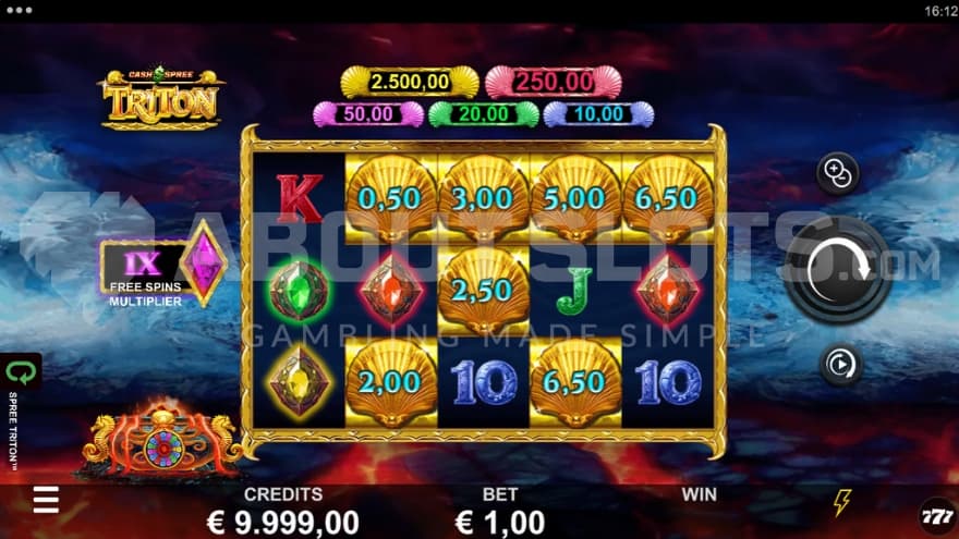 A casino slot with a sea theme.