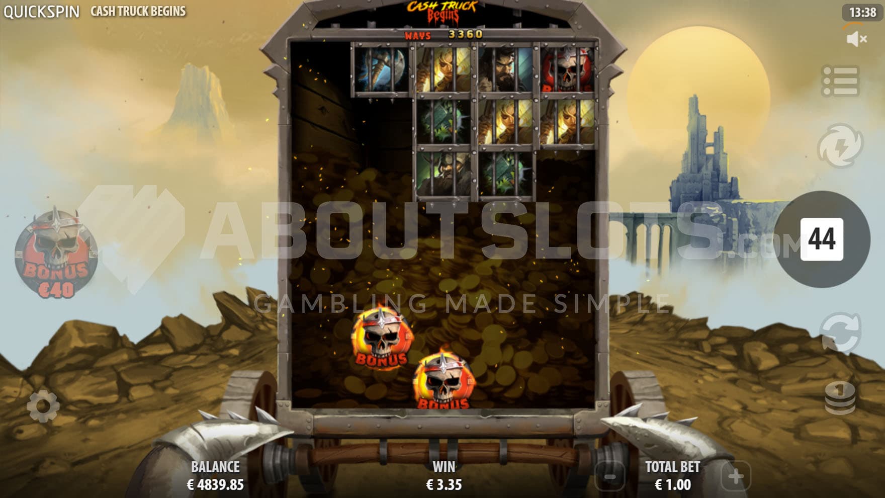 Second Chance feature triggered in the base game, removing all regular symbols except the locked positions and 2 Scatters.