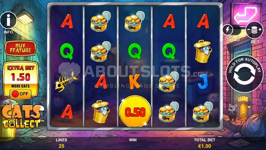 A casino slot in an alley.