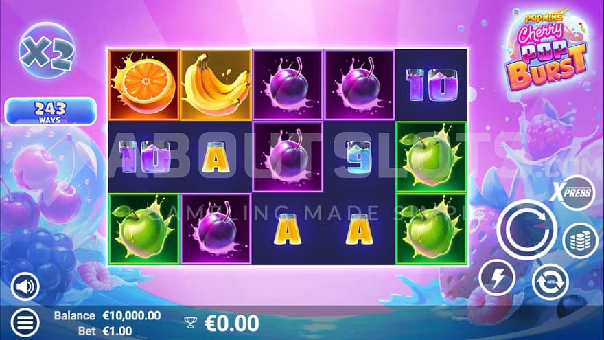 A casino slot with a fruit theme.