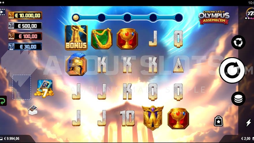 A casino slot on Mount Olympus.