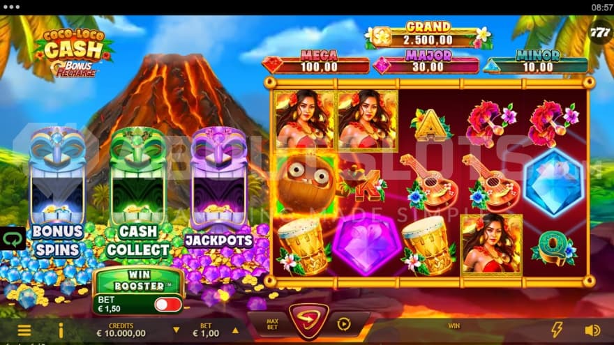 A casino slot with 5 reels and 3 rows.