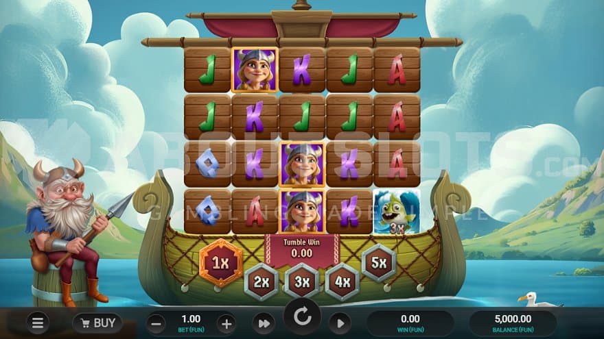A casino slot with a Viking theme.