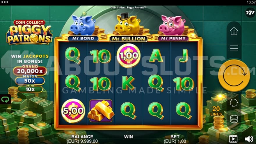 A casino slot in a bank vault.