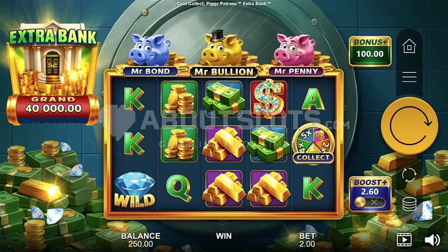 A casino slot in a bank vault.