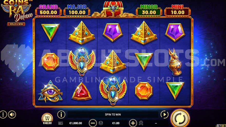 A casino slot with Egyptian theme.