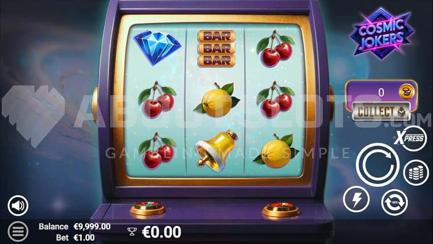 A casino slot with 3 reels and 3 rows.