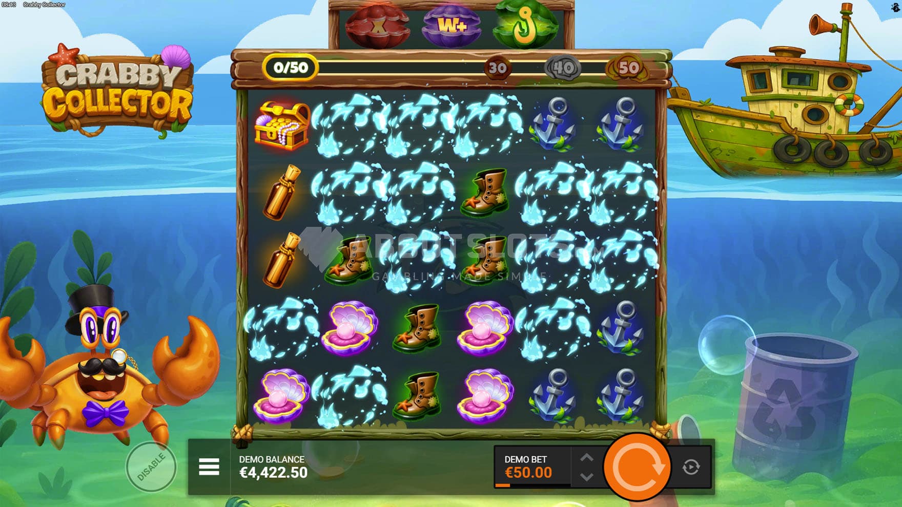 Grid Booster triggered in the base game, removing all low paying symbols from the grid.