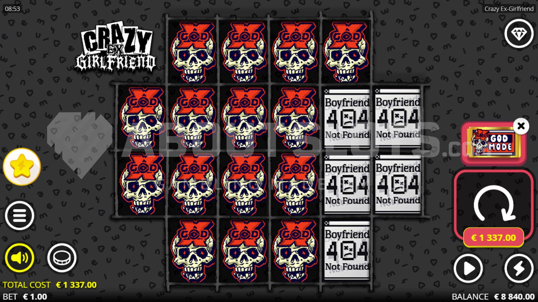 God Mode with the possibility of winning the top prize.