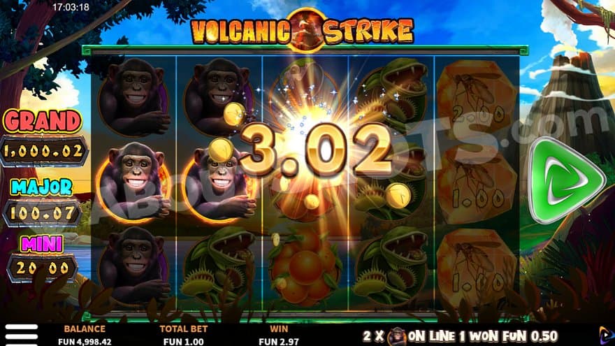 A win containing monkey symbols.