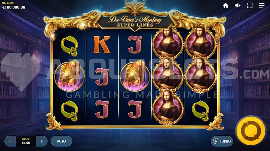 A casino slot in a library.