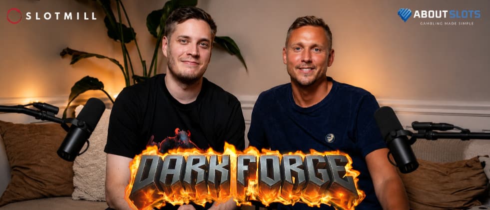 Timo and Mathias being on the picture together with the Dark Forge logo.