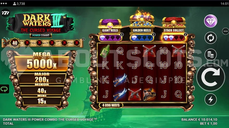 A casino slot with a pirate theme.
