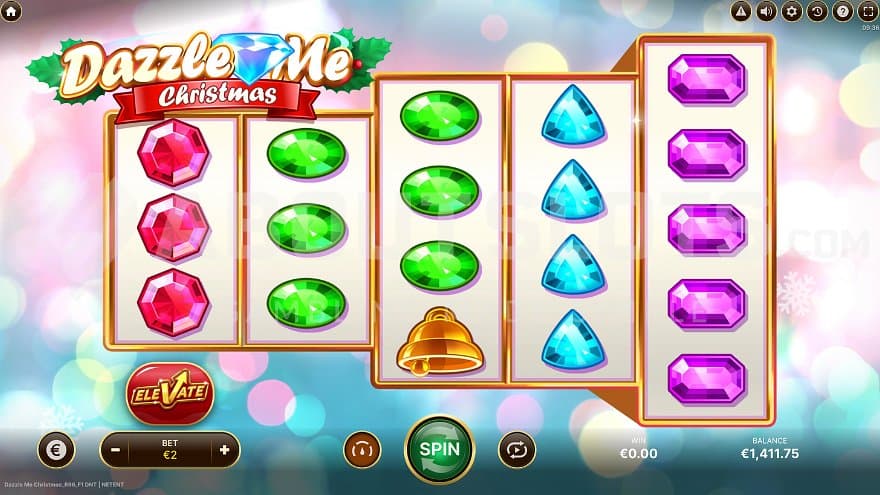 A casino slot with 5 reels and 3-3-4-4-5 rows.