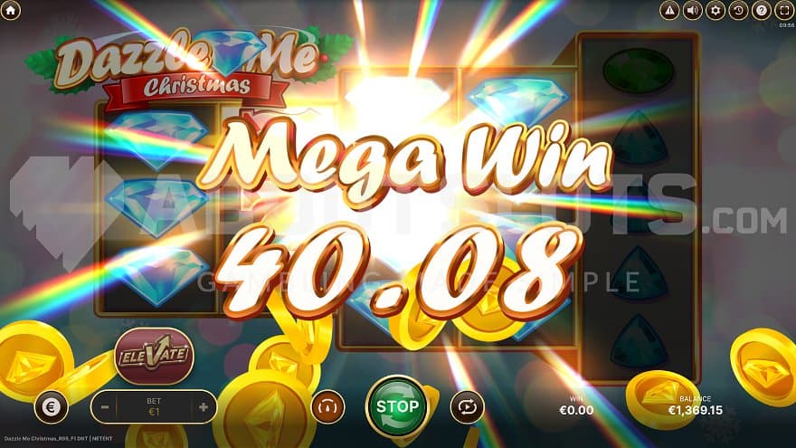 A Mega Win of 40.08X the bet.